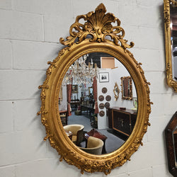Amazing French 19th Century Oval Gilt Wall Mirror | Antique & Vintage | Moonee Ponds Antiques | Australia Wide Delivery