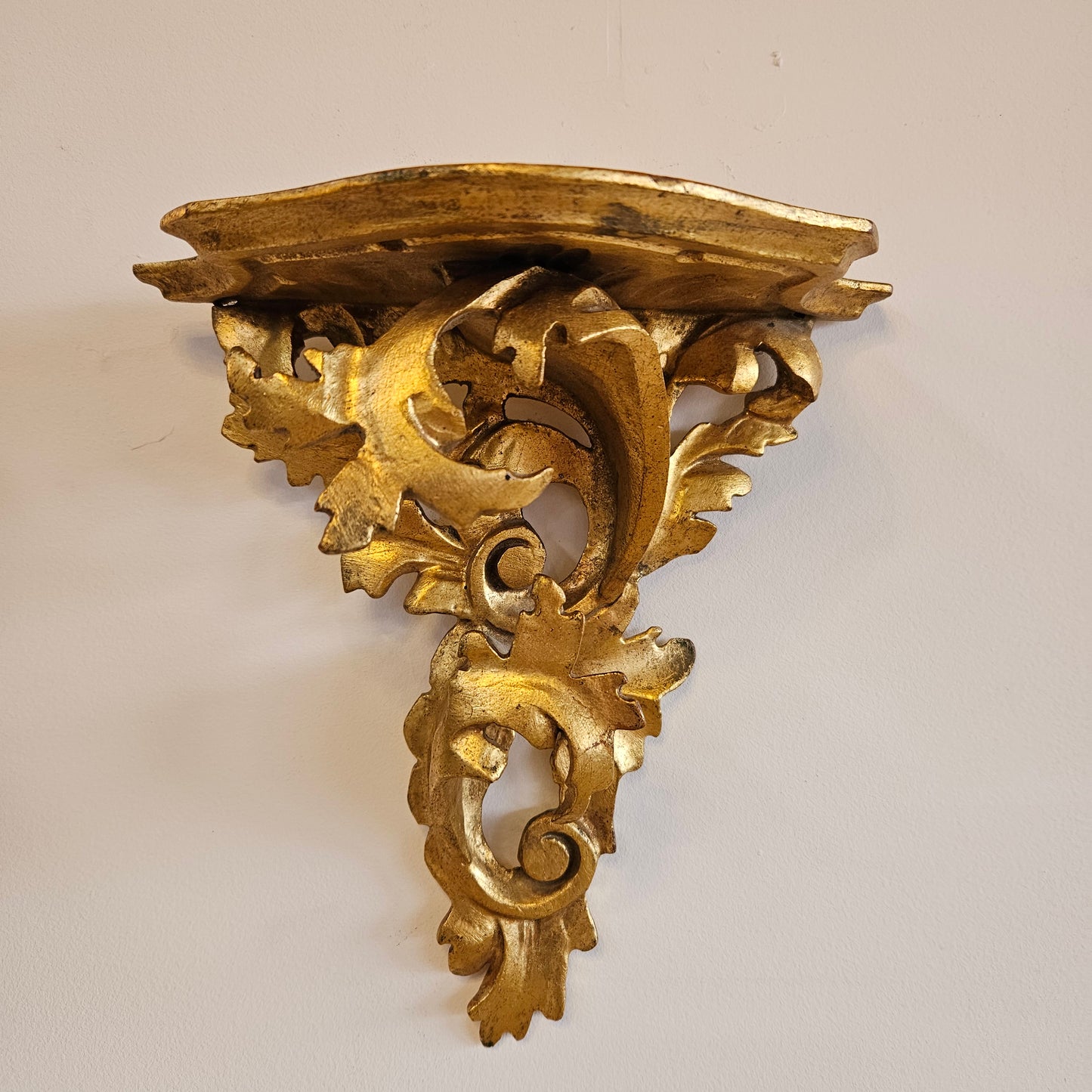 Vintage Gilt Carved Wood Shelf