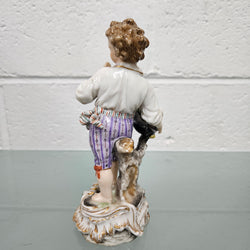 Frankenthal Hard Paste Boy Figurine | Antique & Vintage | Moonee Ponds Antiques | Australia Wide Delivery