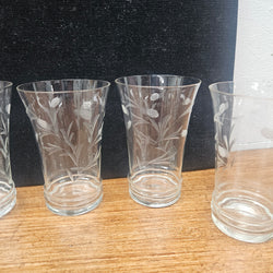 Vintage Etched Glass Drink Set | Antique & Vintage | Moonee Ponds Antiques | Australia Wide Delivery