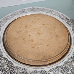 Edwardian Silver and Wooden Bread Cutting Board | Antique & Vintage | Moonee Ponds Antiques | Australia Wide Delivery
