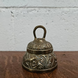 Heavy Vintage Brass Bell Nicely Decorated | Antique & Vintage | Moonee Ponds Antiques | Australia Wide Delivery