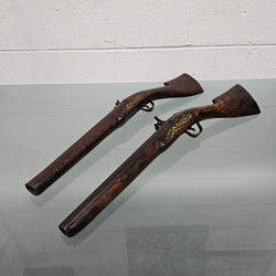 Pair Antique Blunderbuss Percussion Cap Style Pistols | Antique & Vintage | Moonee Ponds Antiques | Australia Wide Delivery