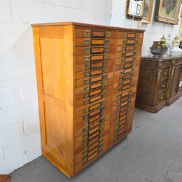 Rare 1920's Huon Pine 40 Drawer Entomology Specimen Cabinet