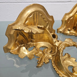 Pair Of Florentine Wall Shelf Brackets
