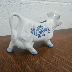 Vintage Blue/White Cow Cream Jug | Antique & Vintage | Moonee Ponds Antiques | Australia Wide Delivery