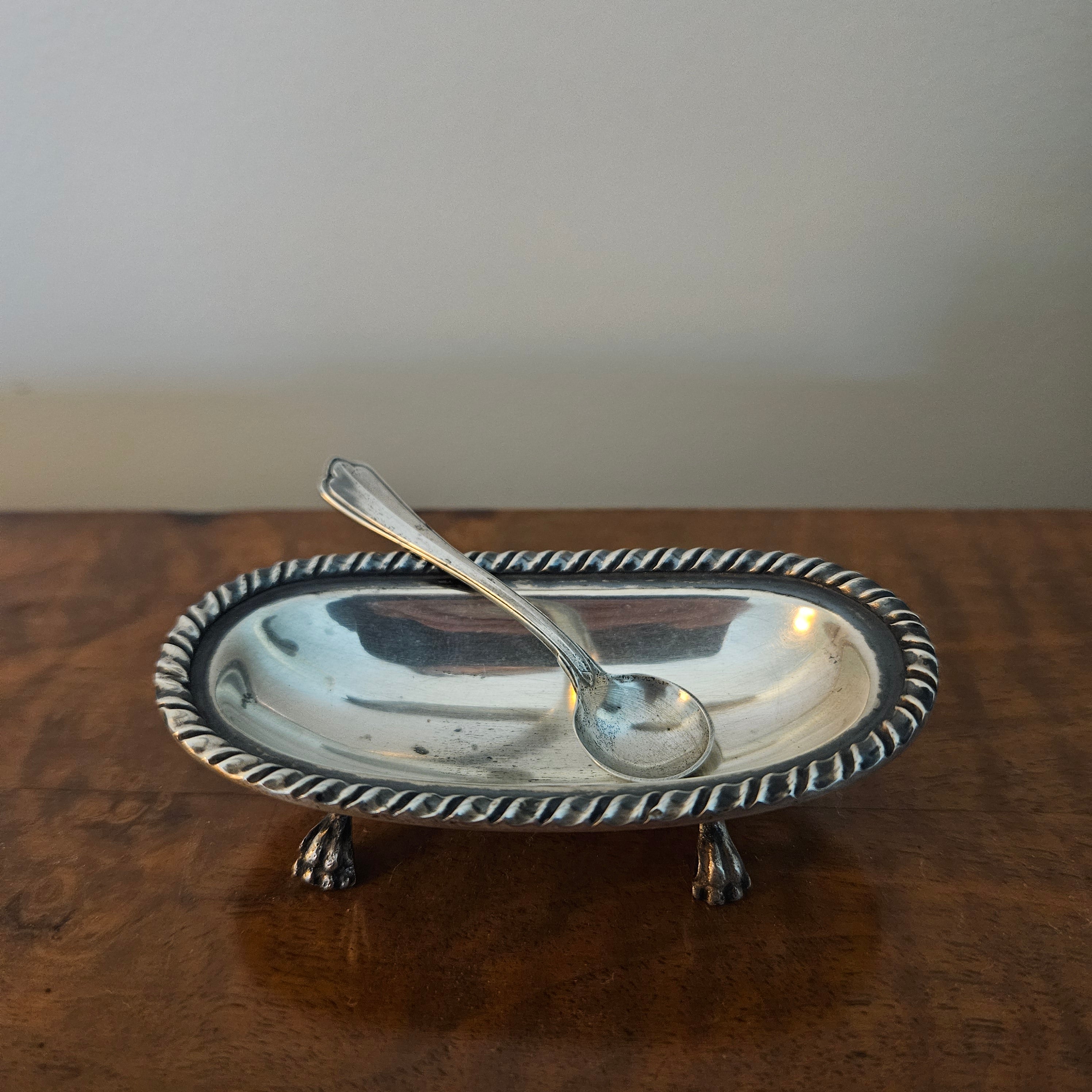 Vintage Salt Cellar & Spoon | Antique & Vintage | Moonee Ponds Antiques | Australia Wide Delivery