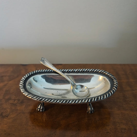 Vintage Salt Cellar & Spoon