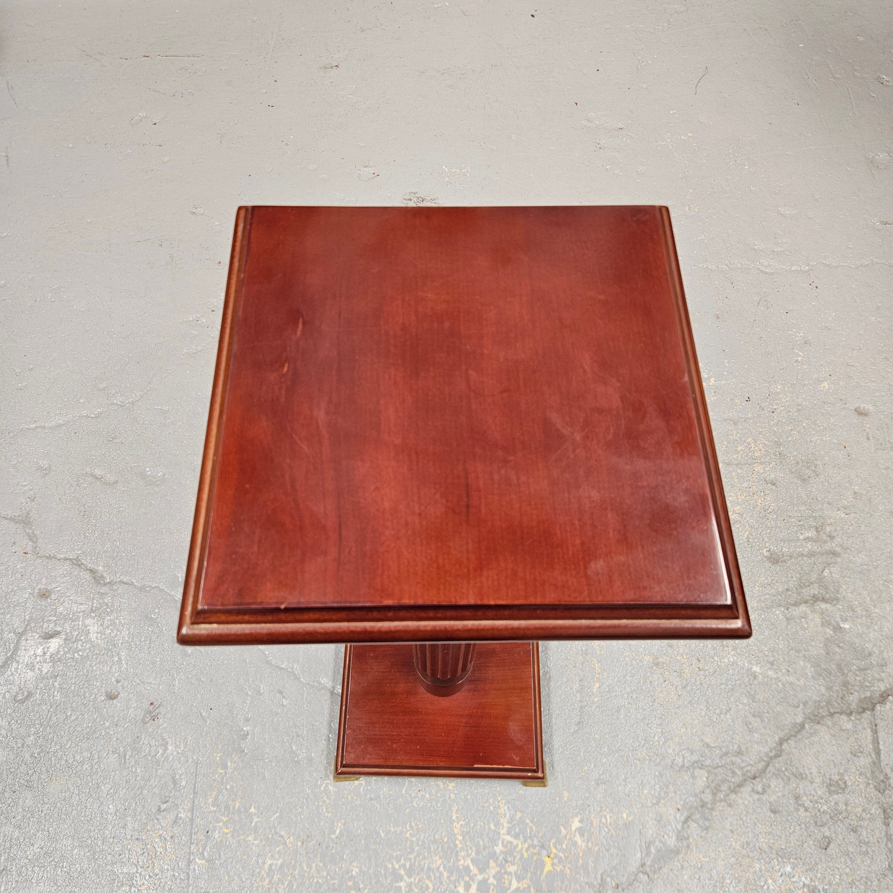 Vintage Fluted Mahogany Pedestal