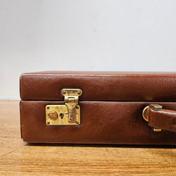 Vintage Brown Leather Briefcase With a Quality Fitted Interior | Antique & Vintage | Moonee Ponds Antiques | Australia Wide Delivery