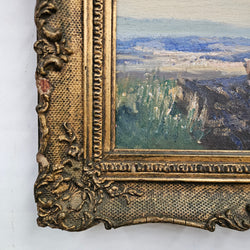 Oil on board by John Banks 'Ploughing the Fields' | Antique & Vintage | Moonee Ponds Antiques | Australia Wide Delivery