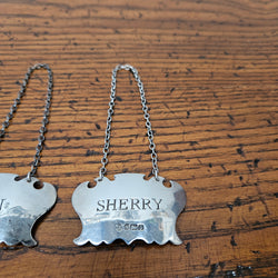 Set of Four Vintage Silver Decanter Labels | Antique & Vintage | Moonee Ponds Antiques | Australia Wide Delivery