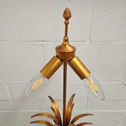 Vintage Designer Gilt Brass Table Lamp By Maison Charles for Boulanger
