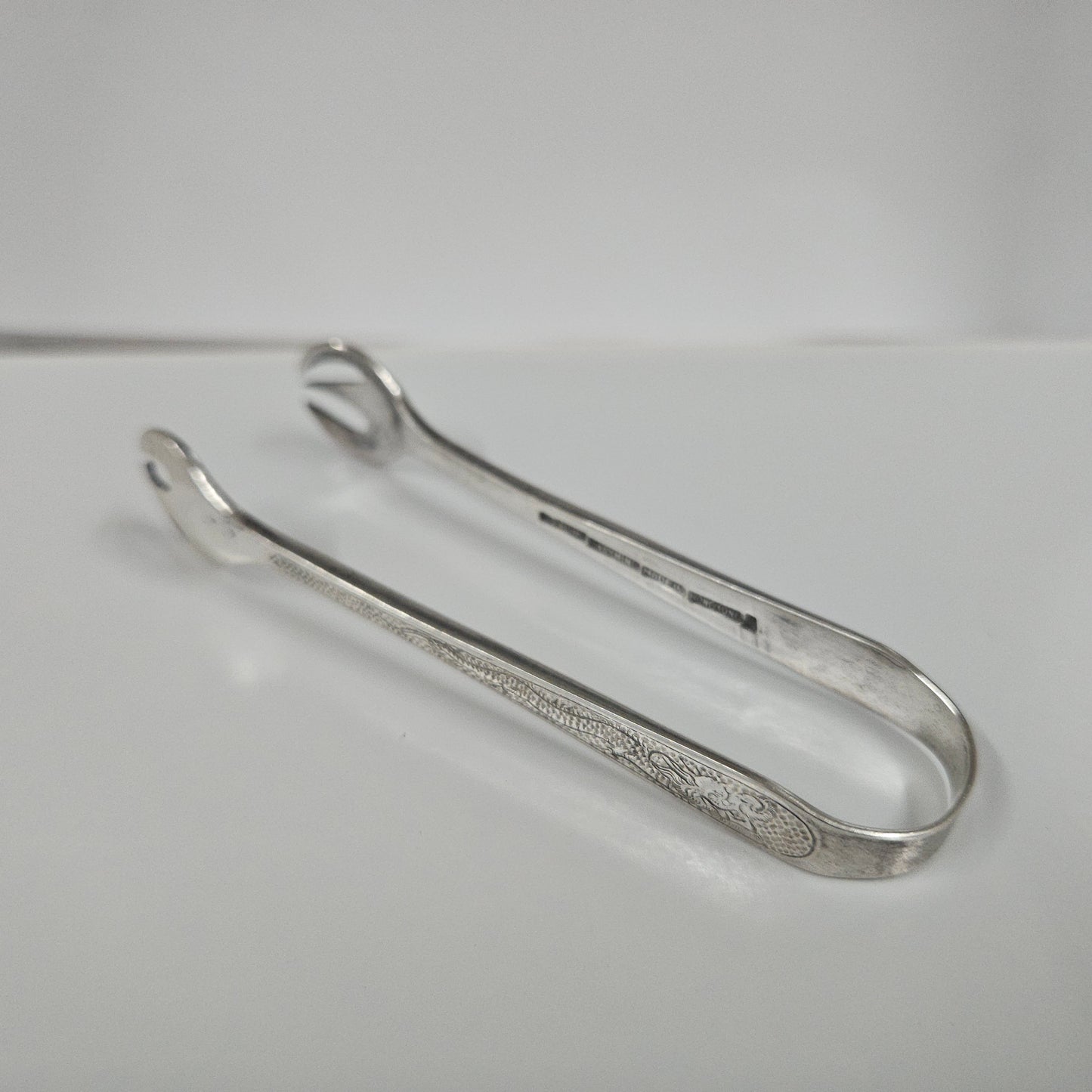 Chinese Export Sterling Silver Sugar Tongs