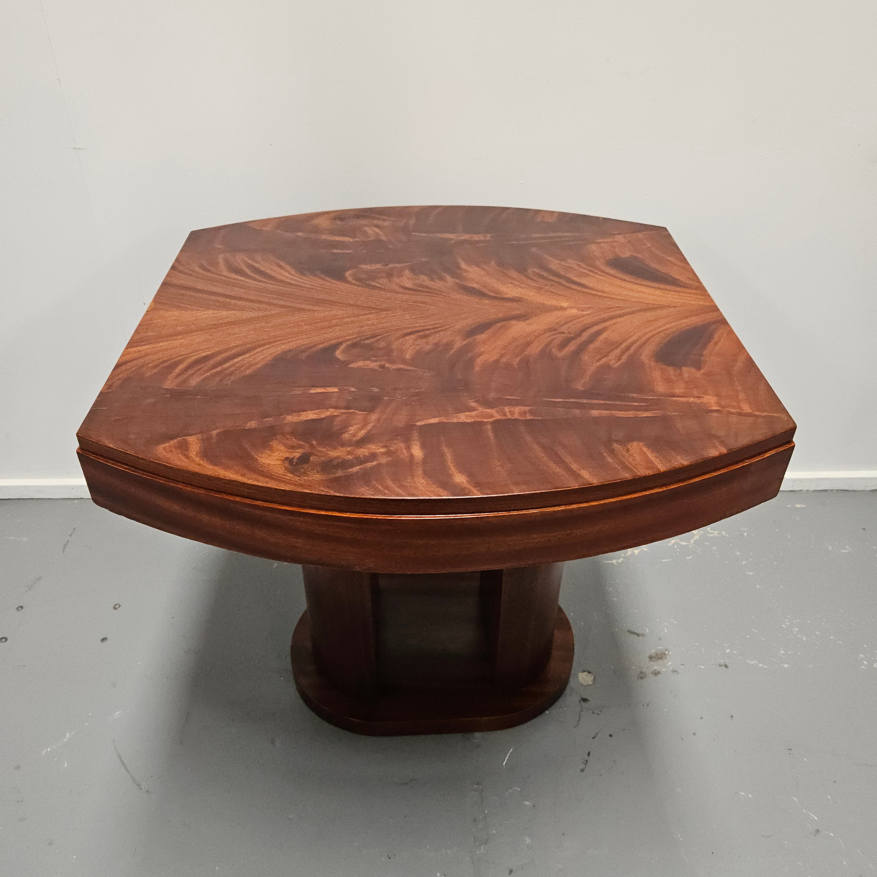 Art Deco Flame Mahogany Centre Table
