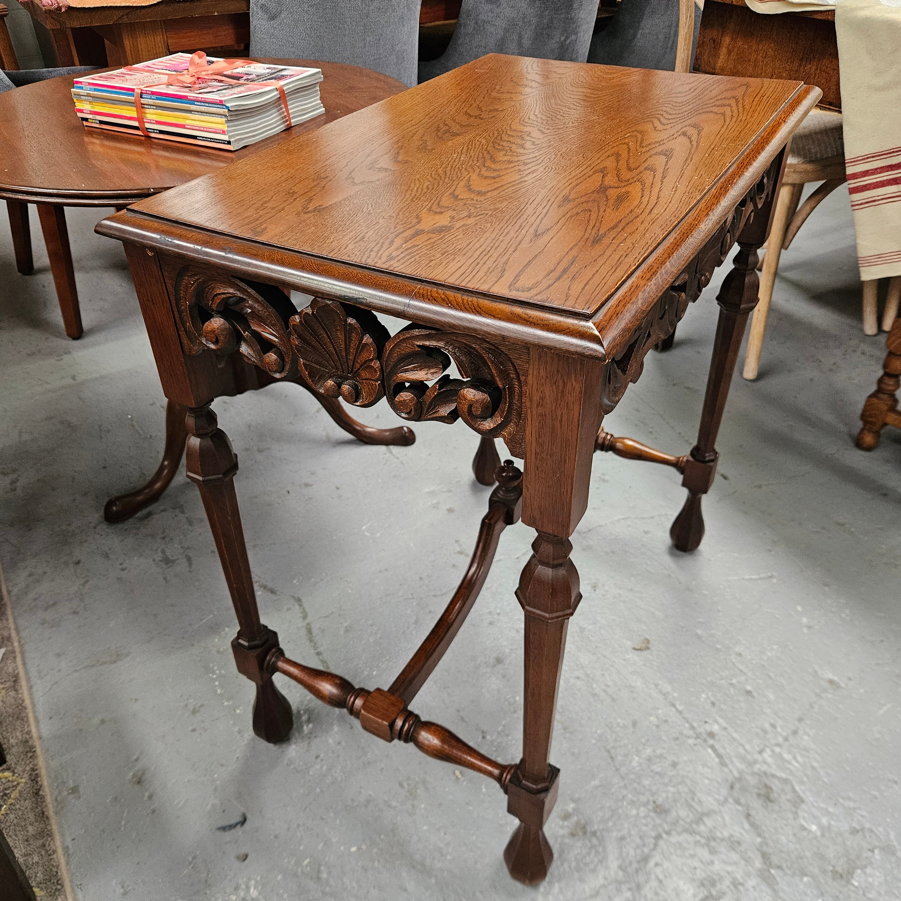 Occasional Tudor Style Carved Table
