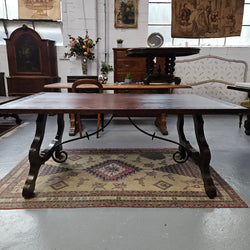 Vintage Walnut Spanish Style Farmhouse Table | Antique & Vintage | Moonee Ponds Antiques | Australia Wide Delivery