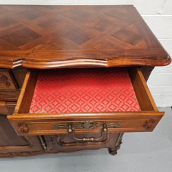 Louis XV Style Walnut Sideboard With Three Drawers & Three Doors | Antique & Vintage | Moonee Ponds Antiques | Australia Wide Delivery