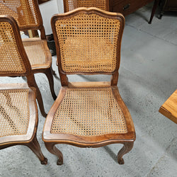 Antique Set of Four Cane Dining Chairs