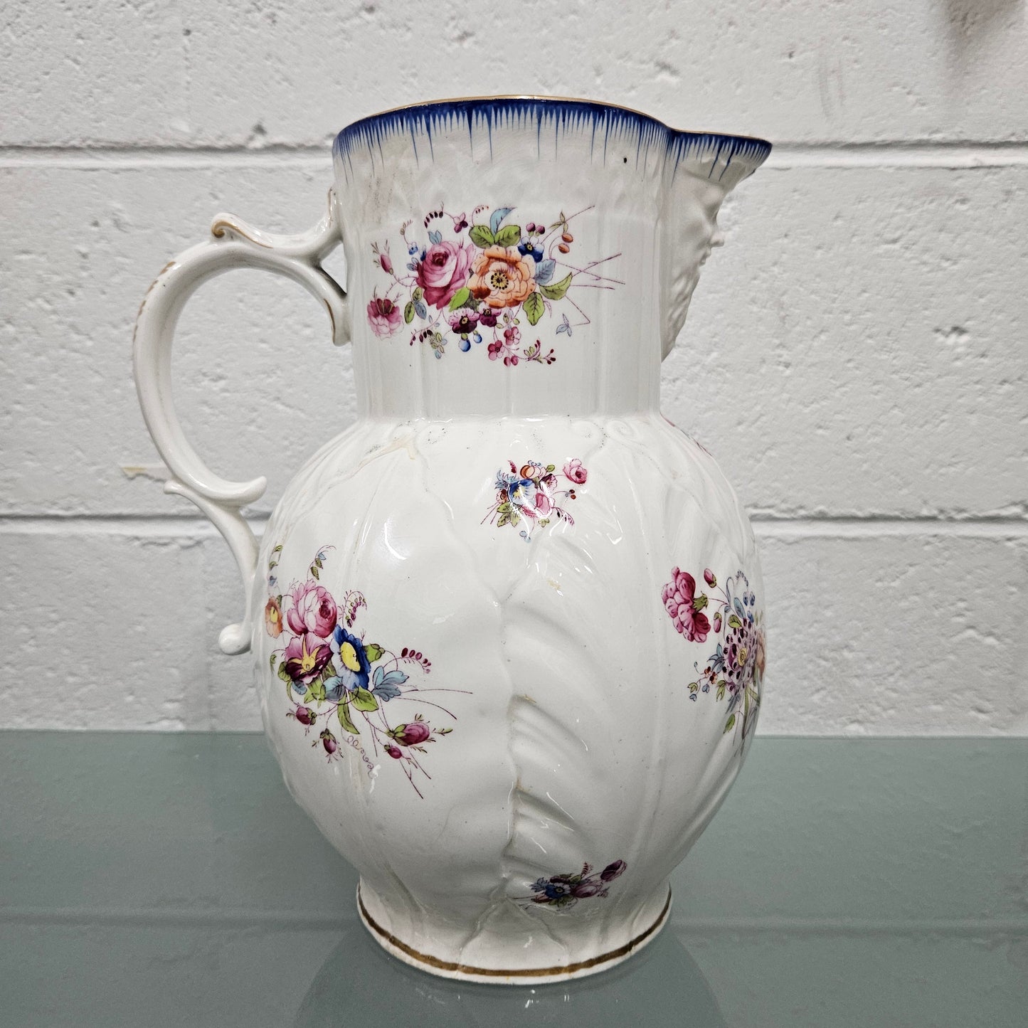 Antique Coalport Caughley Head Jug