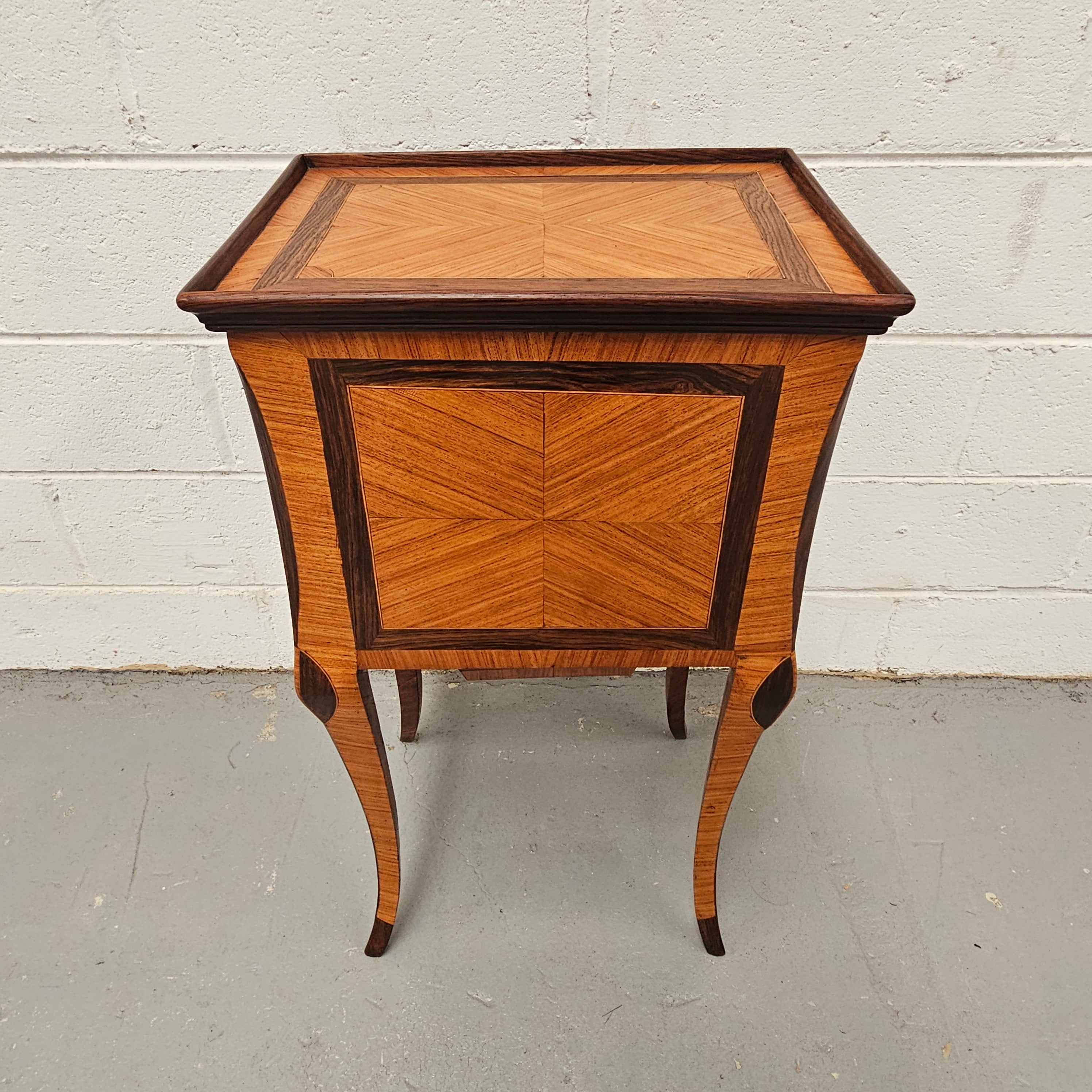 French Louis XVth Rosewood & Kingwood Side Table/Sewing Table | Antique & Vintage | Moonee Ponds Antiques | Australia Wide Delivery