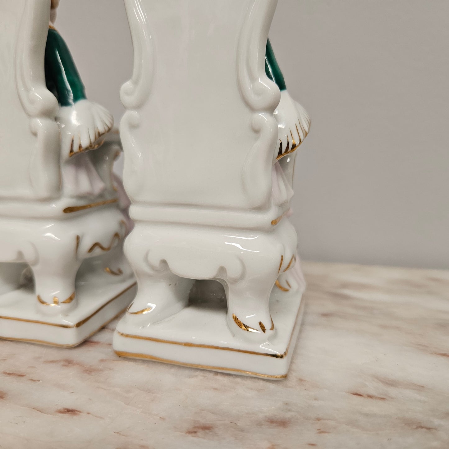 Pair of Vintage Porcelain Bookends