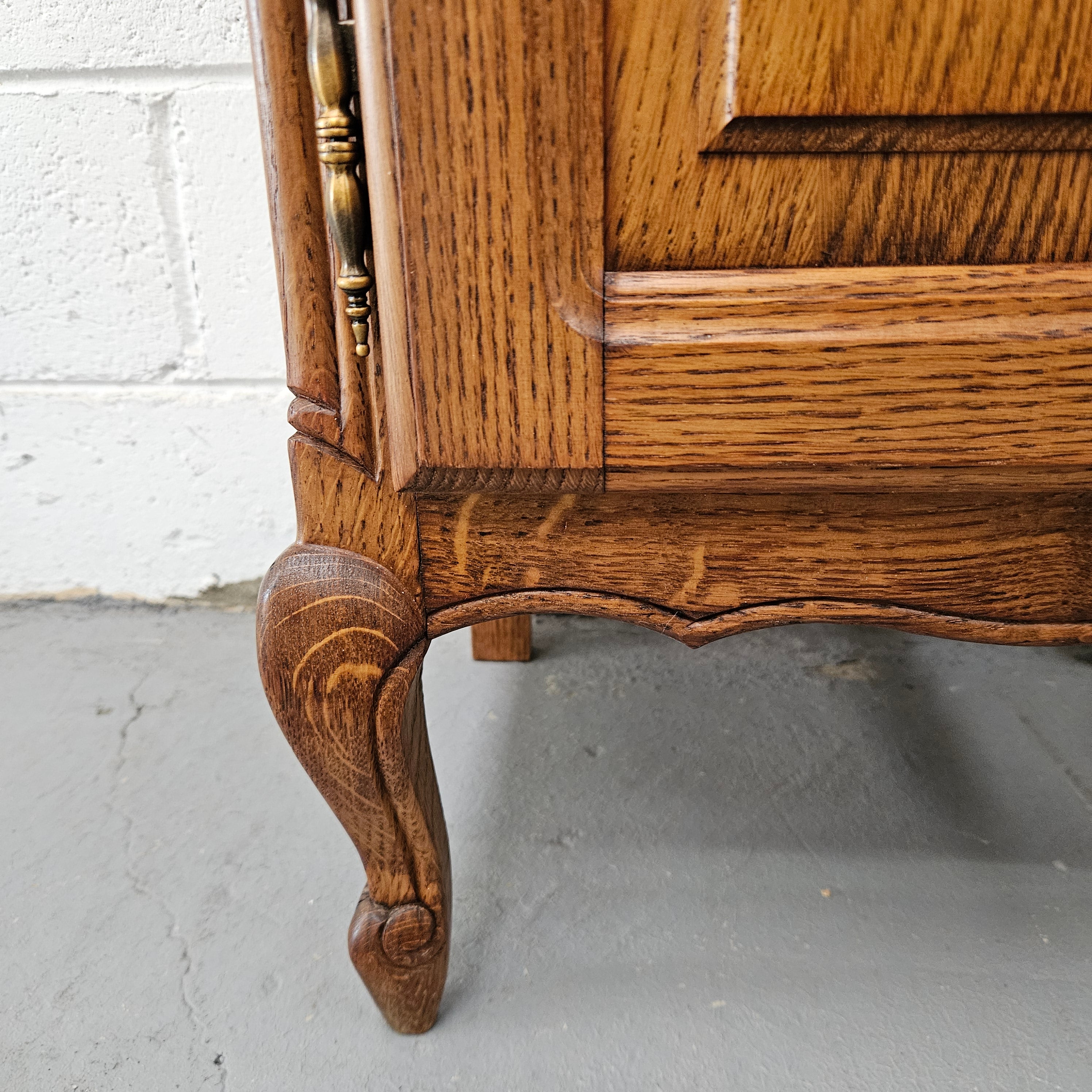 French Oak Louis XV Style Single Bedside