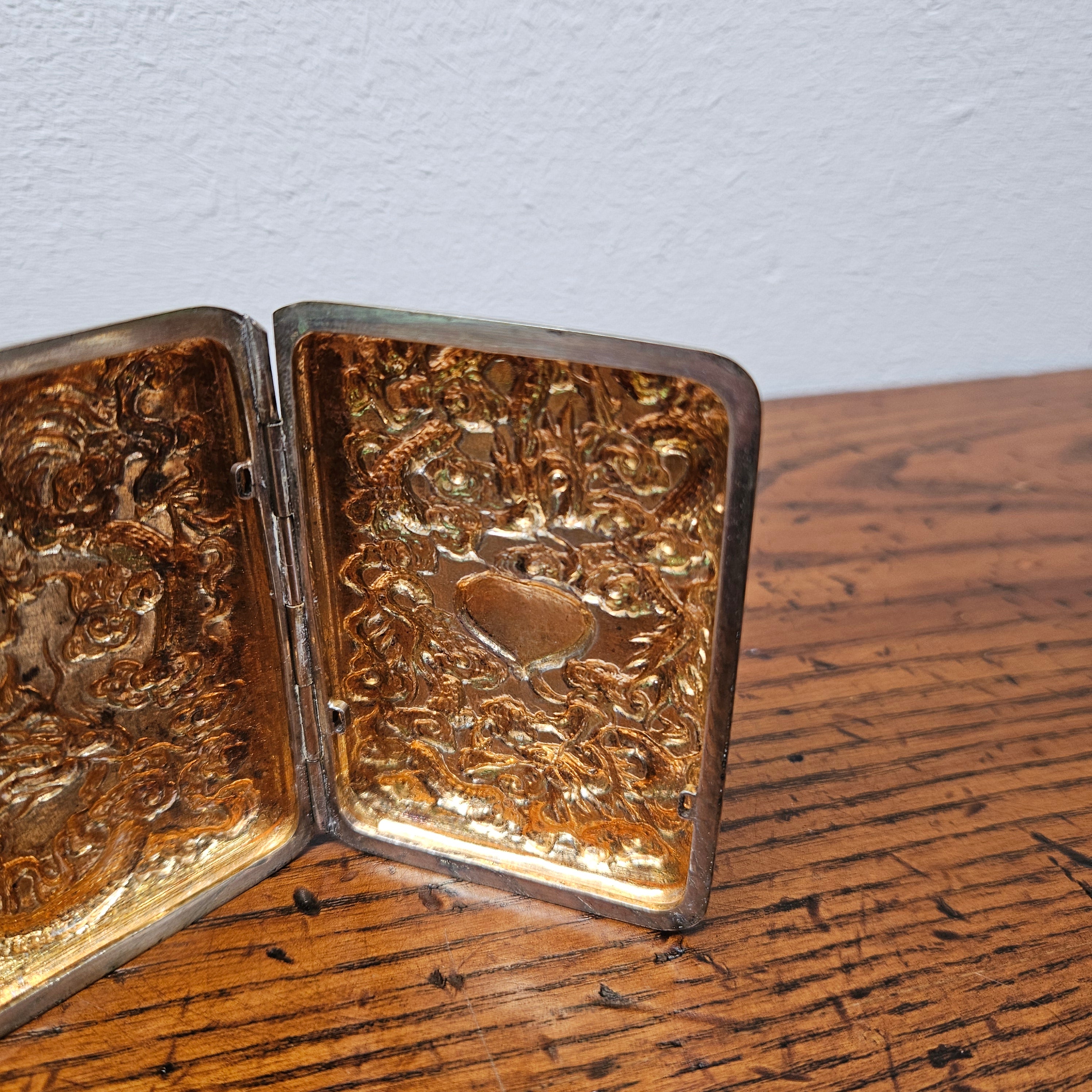 Antique Ornate Chinese Export Silver Card/Cigarette Case | Antique & Vintage | Moonee Ponds Antiques | Australia Wide Delivery
