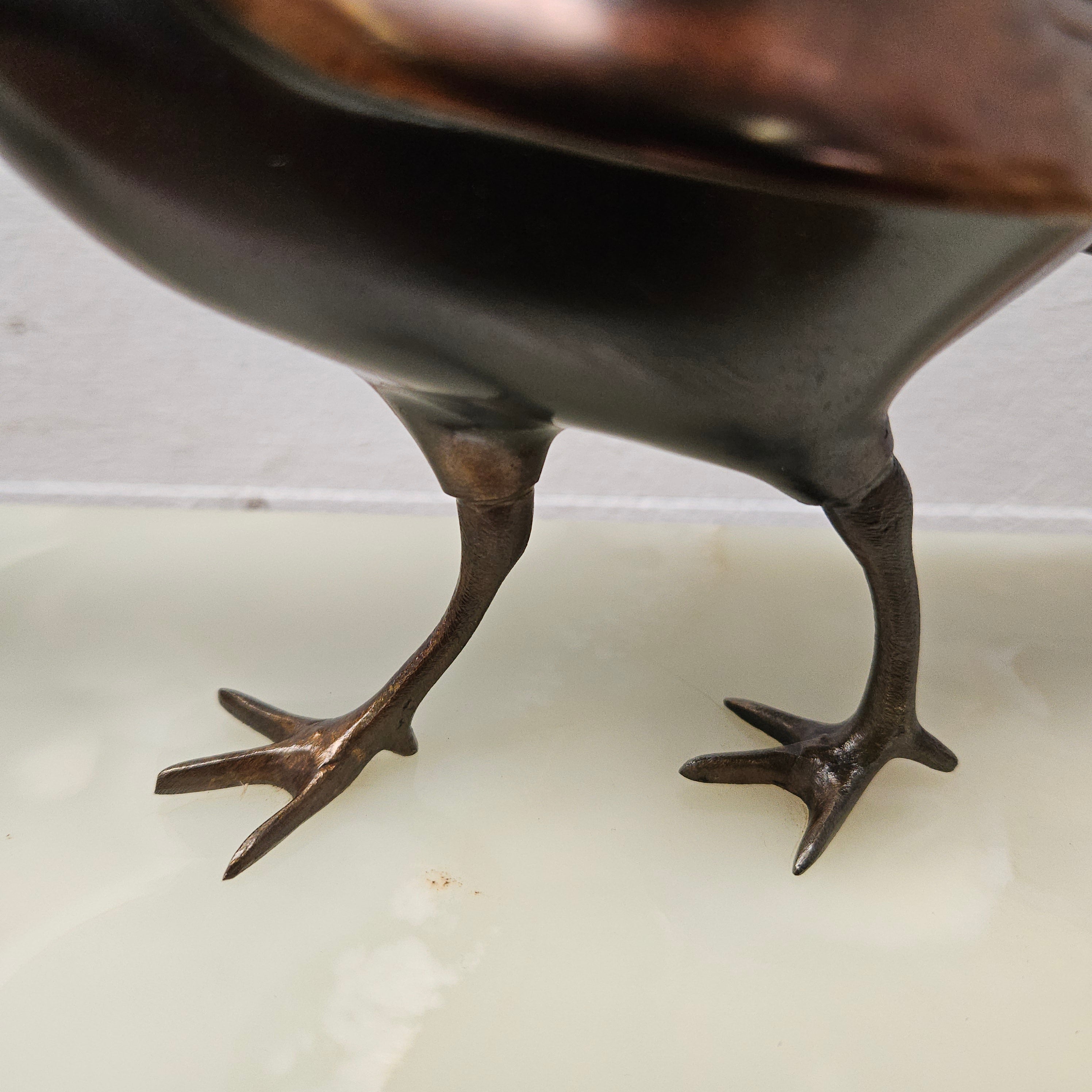 French Art Deco Pair Of Spelter Pheasants On A Marble Plinth | Antique & Vintage | Moonee Ponds Antiques | Australia Wide Delivery