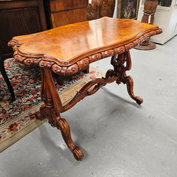 Stunning Victorian Figured Walnut Occasional/Side Table Circ 1860's | Antique & Vintage | Moonee Ponds Antiques | Australia Wide Delivery