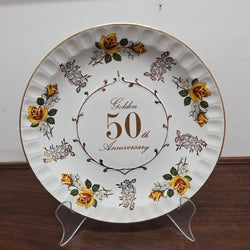 Vintage 50th Anniversary Decorative Plate | Antique & Vintage | Moonee Ponds Antiques | Australia Wide Delivery