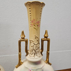 Pair of Edwardian Hand Painted Vases | Antique & Vintage | Moonee Ponds Antiques | Australia Wide Delivery