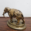 Antique Brass Detailed Elephant Statue On Stand | Antique & Vintage | Moonee Ponds Antiques | Australia Wide Delivery