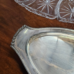 Hardy Brothers EPNS Silver Tray & Cut Crystal Dividers