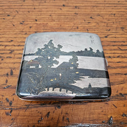 Antique Japanese Mixed Metal Engraved/Embossed Cigarette Case | Antique & Vintage | Moonee Ponds Antiques | Australia Wide Delivery