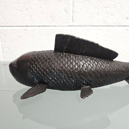Vintage Bronze Koi Fish