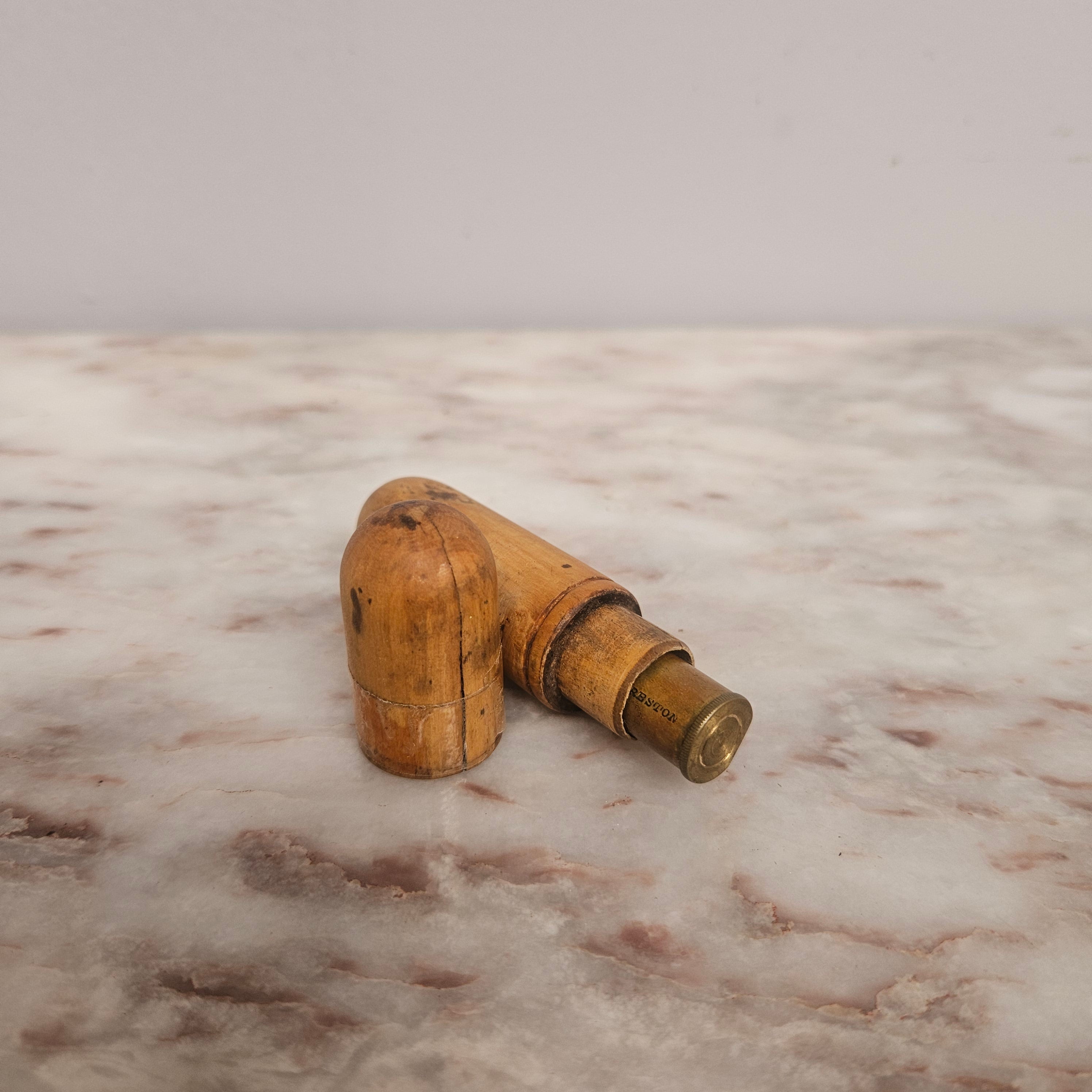 Vintage Brass Level In Treen Cover | Antique & Vintage | Moonee Ponds Antiques | Australia Wide Delivery