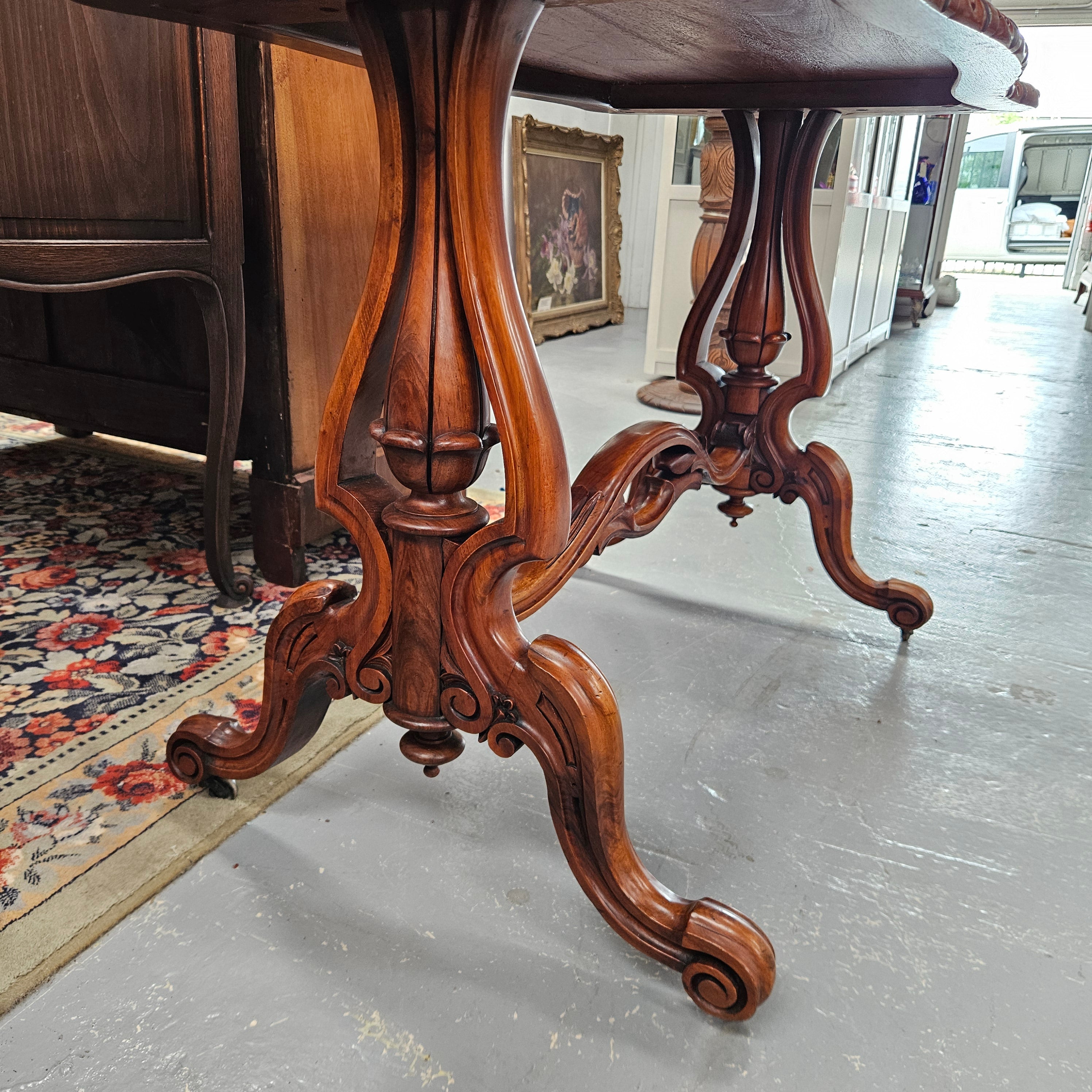 Stunning Victorian Figured Walnut Occasional/Side Table Circ 1860's | Antique & Vintage | Moonee Ponds Antiques | Australia Wide Delivery