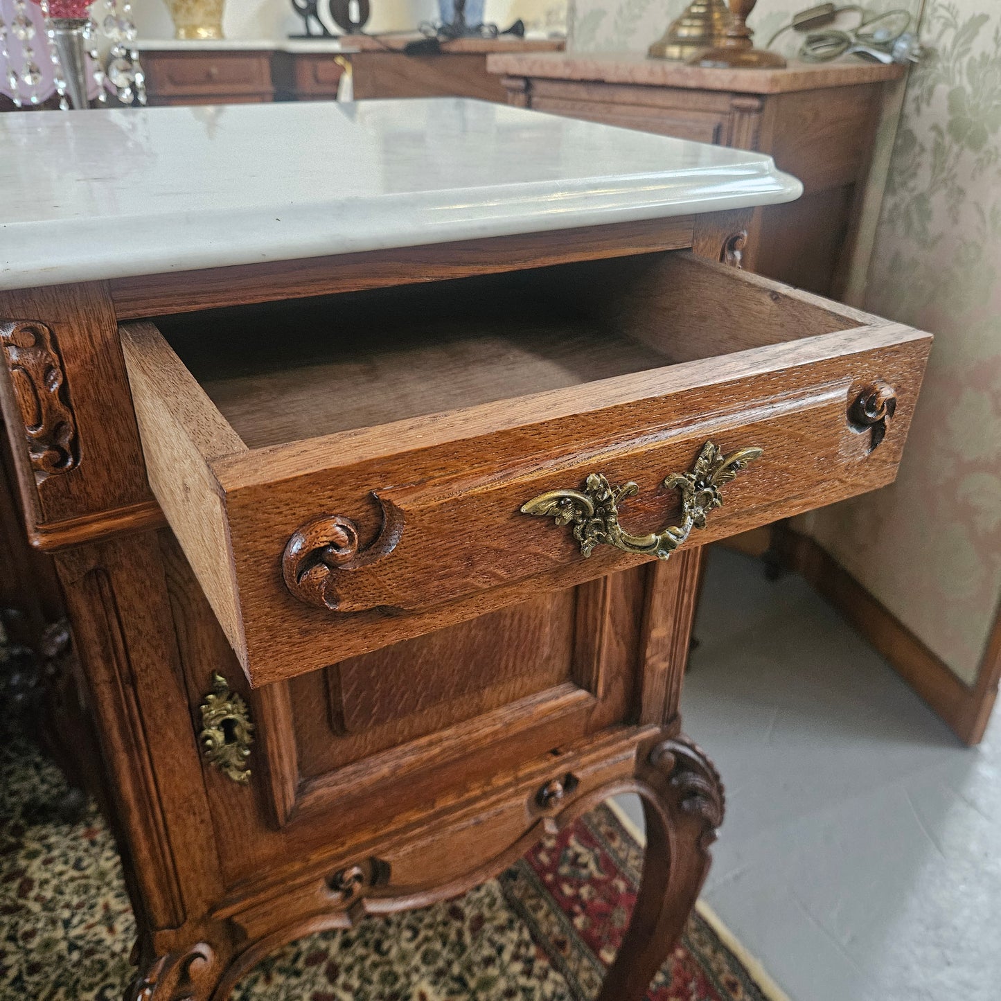 Louis XV Style Pair of Bedside Cabinets