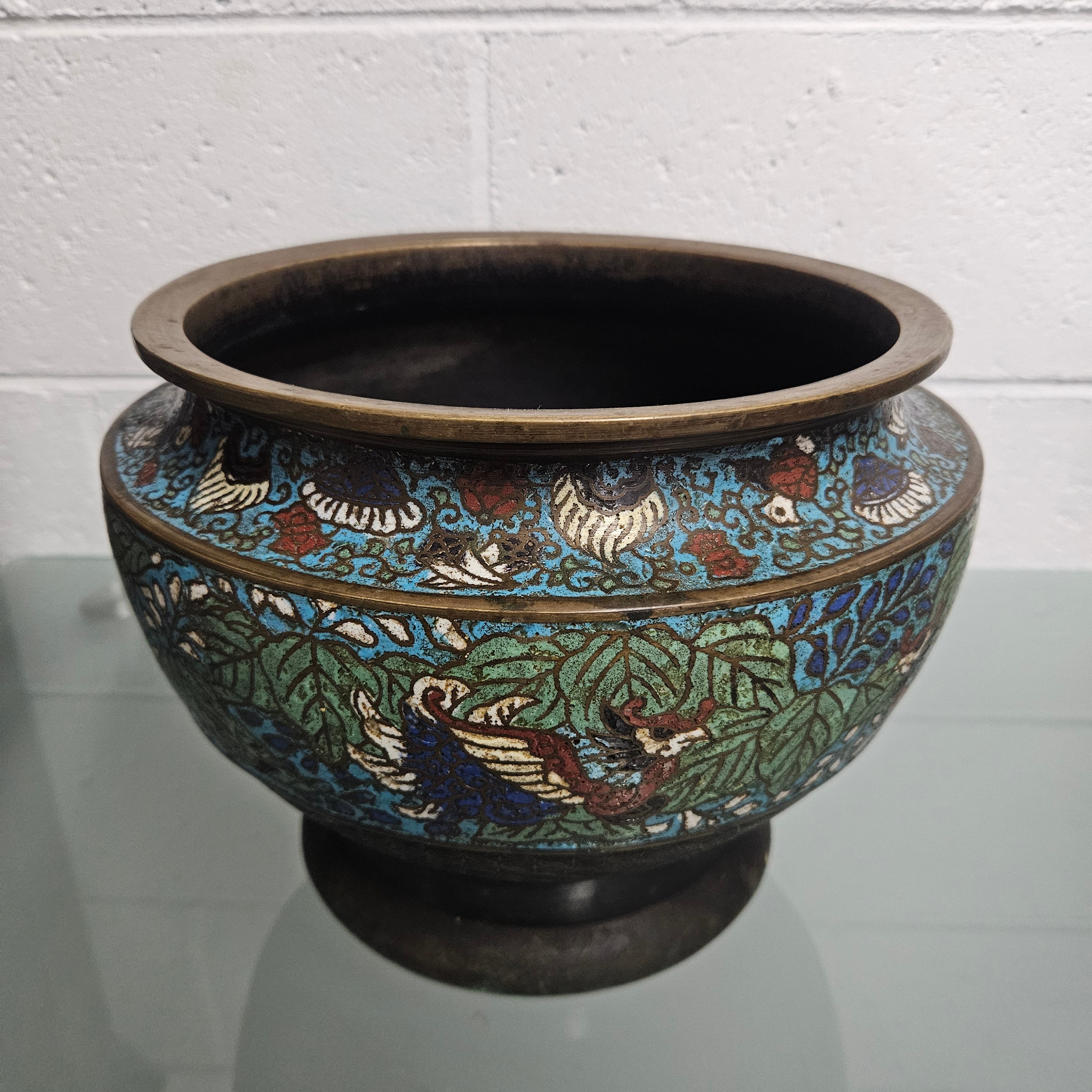Antique Chinese Bronze & Cloisonne Planter | Antique & Vintage | Moonee Ponds Antiques | Australia Wide