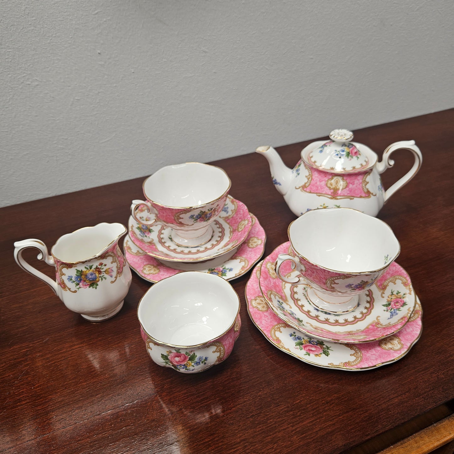 Royal Albert "Lady Carlyle" Tea Set for Two