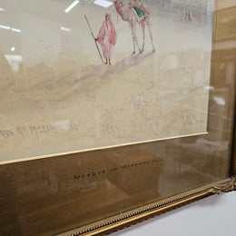 Desert Scene Watercolour Signed