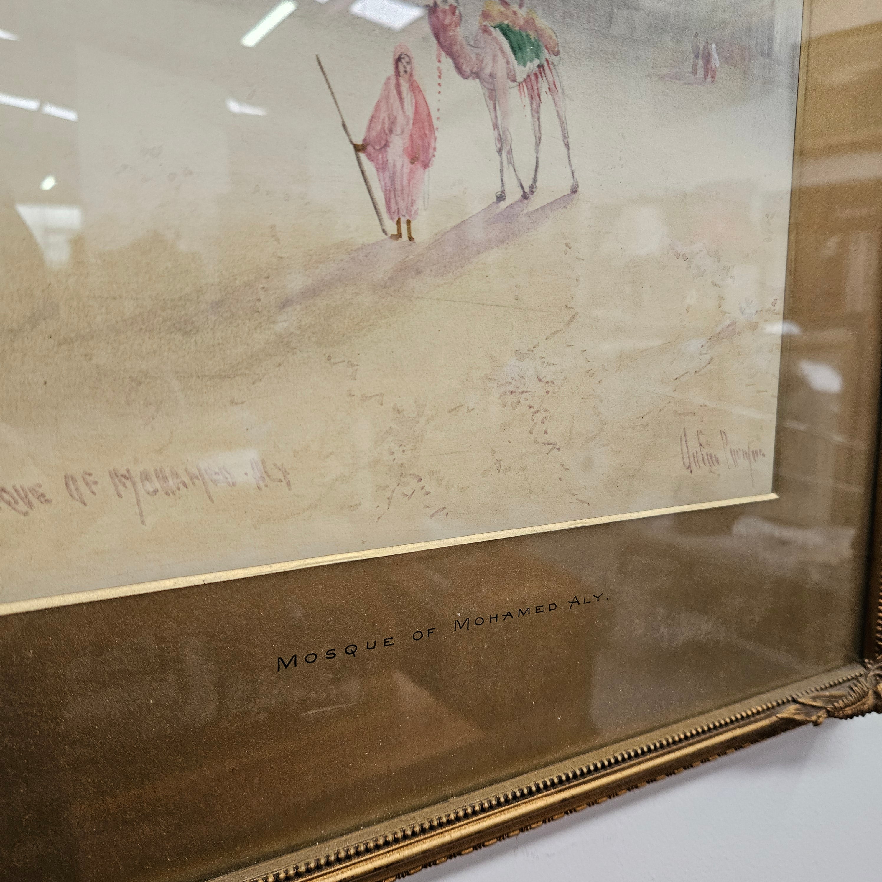 Desert Scene Watercolour Signed