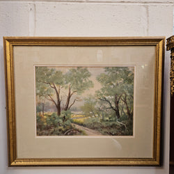 Water Colour of Country Scene Framed | Antique & Vintage | Moonee Ponds Antiques | Australia Wide Delivery