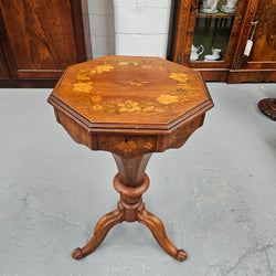 Antique Victorian Inlaid Walnut Sewing / Work Table | Antique & Vintage | Moonee Ponds Antiques | Australia Wide Delivery