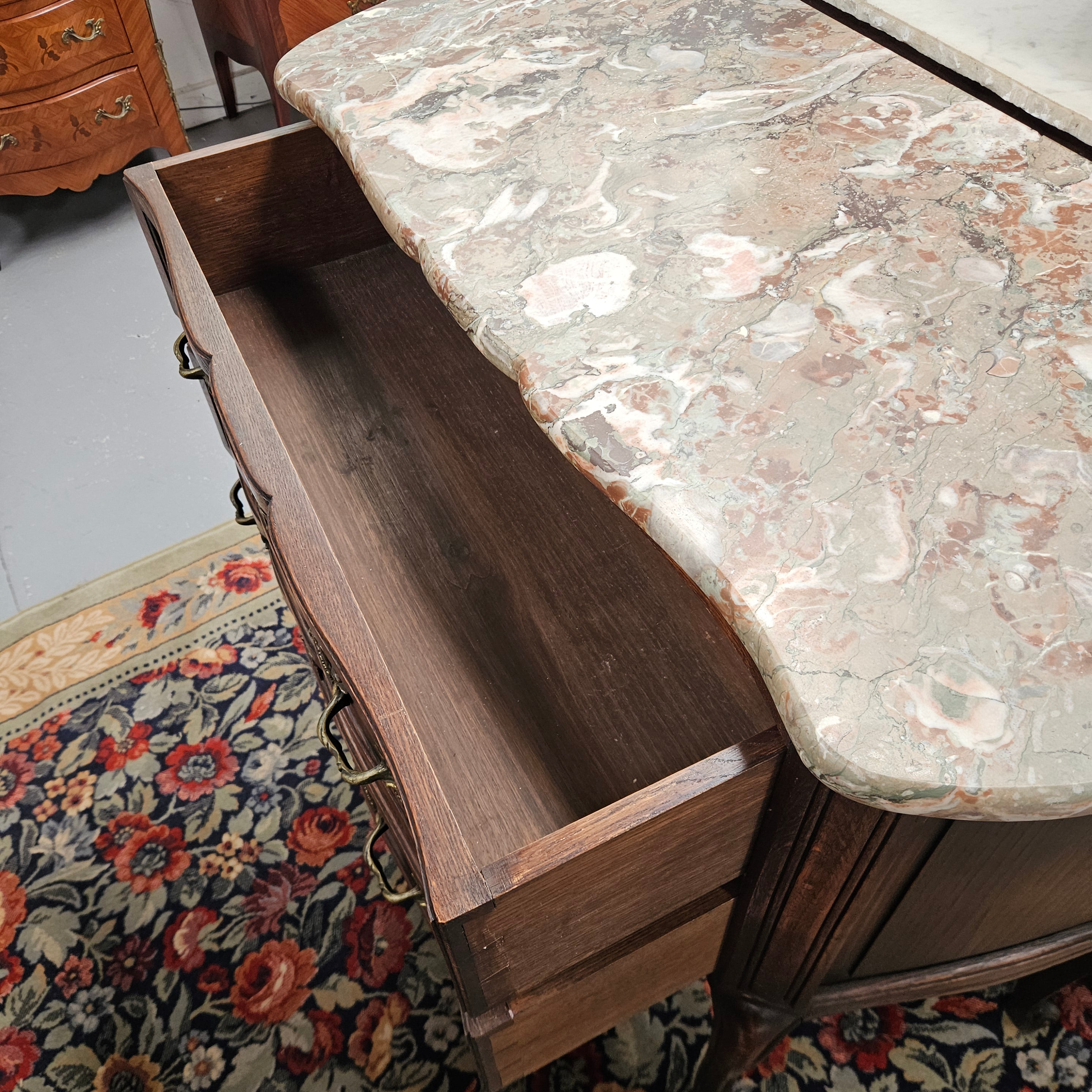 Louis XVth Marble Topped Commode Circ: 1920's | Antique & Vintage | Moonee Ponds Antiques | Australia Wide Delivery