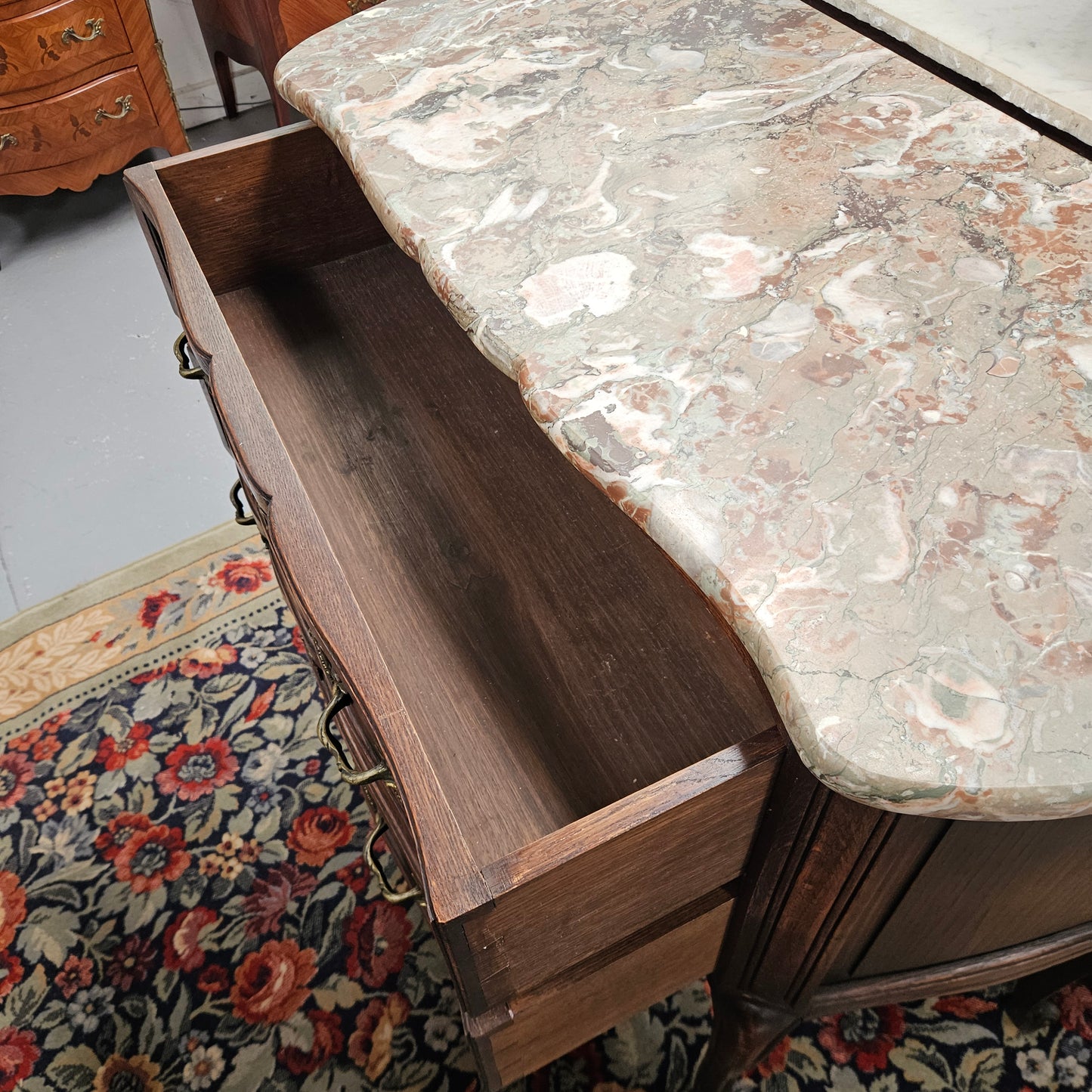 Louis XVth Marble Topped Commode Circ: 1920's
