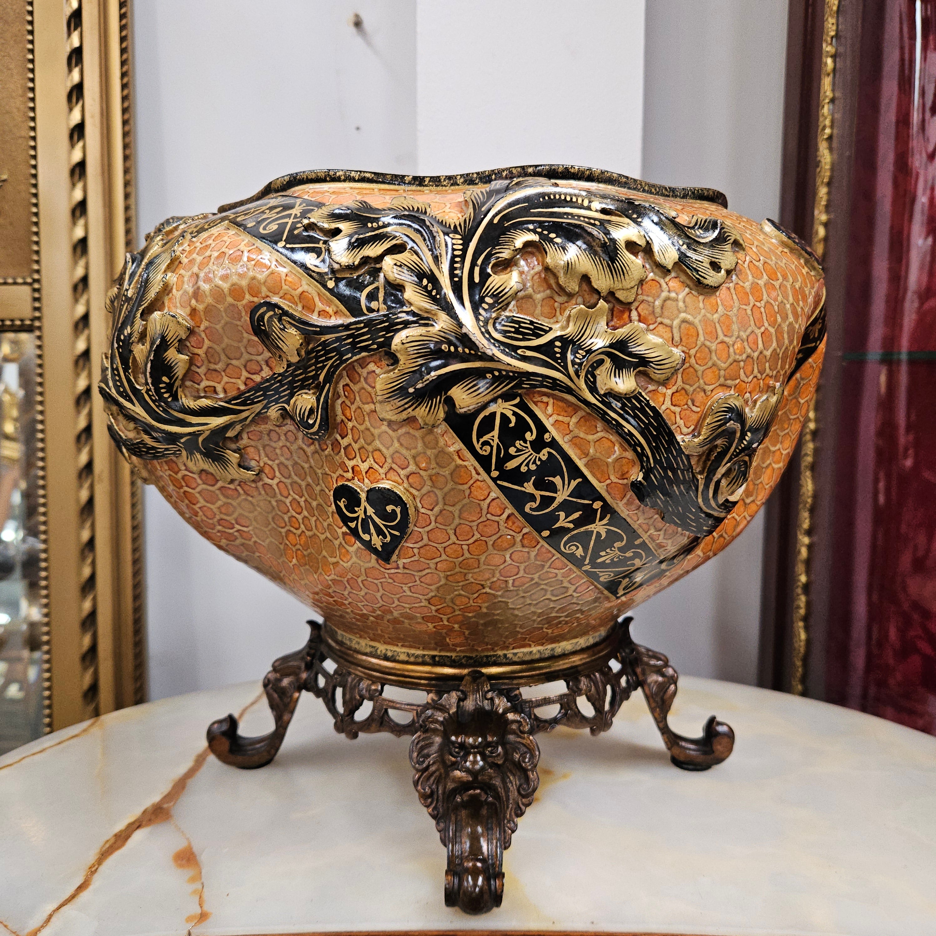 Meiji Period Satsuma Hand Painted Jardinière | Antique & Vintage | Moonee Ponds Antiques | Australia Wide Delivery