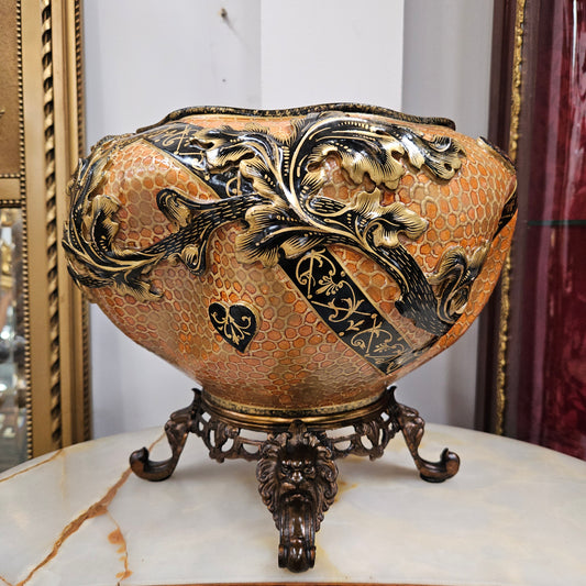 Meiji Period Satsuma Hand Painted Jardinière