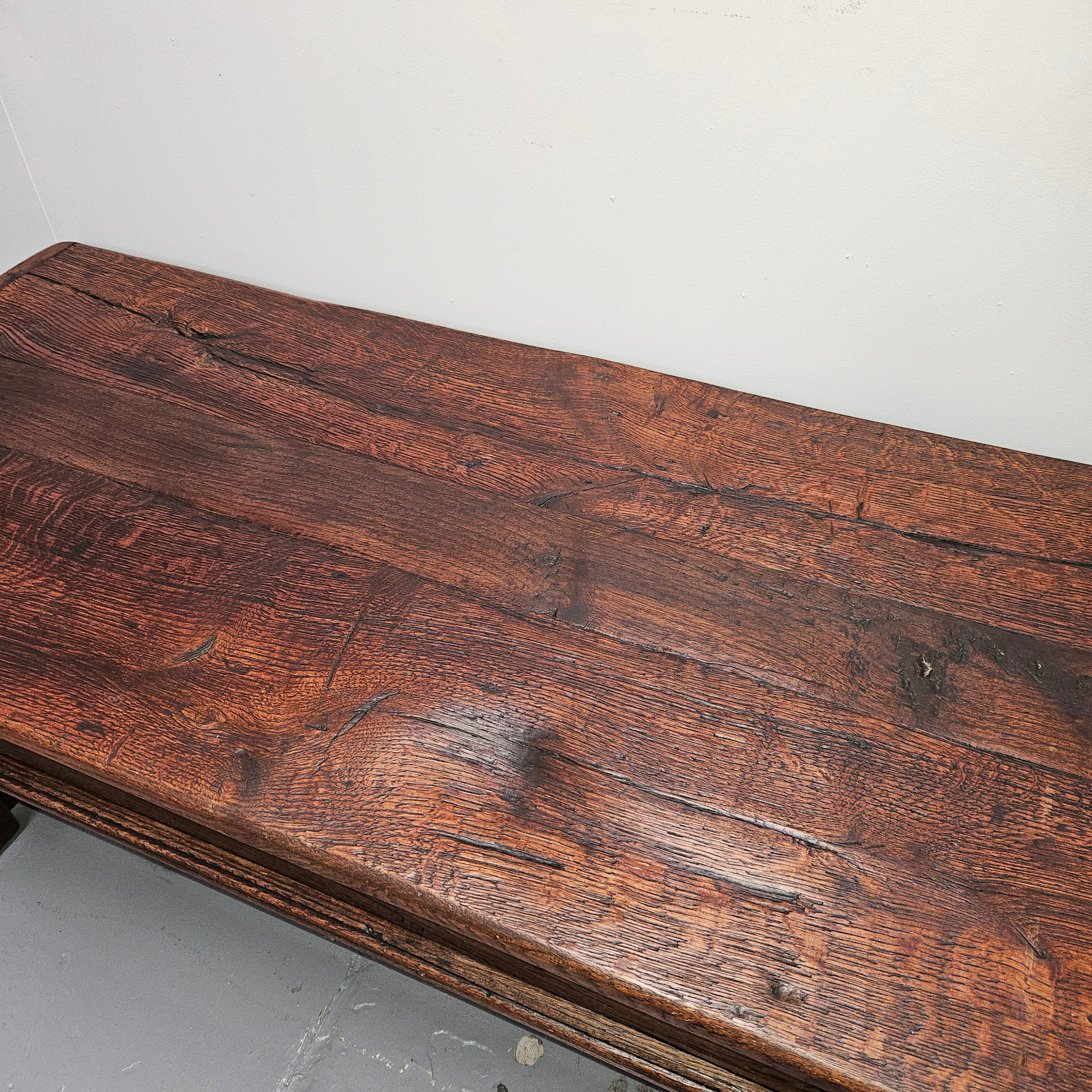 French Oak One Drawer Stretcher Base Coffee Table | Antique & Vintage | Moonee Ponds Antiques | Australia Wide Delivery